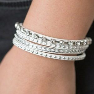 You talkin to me white bracelet